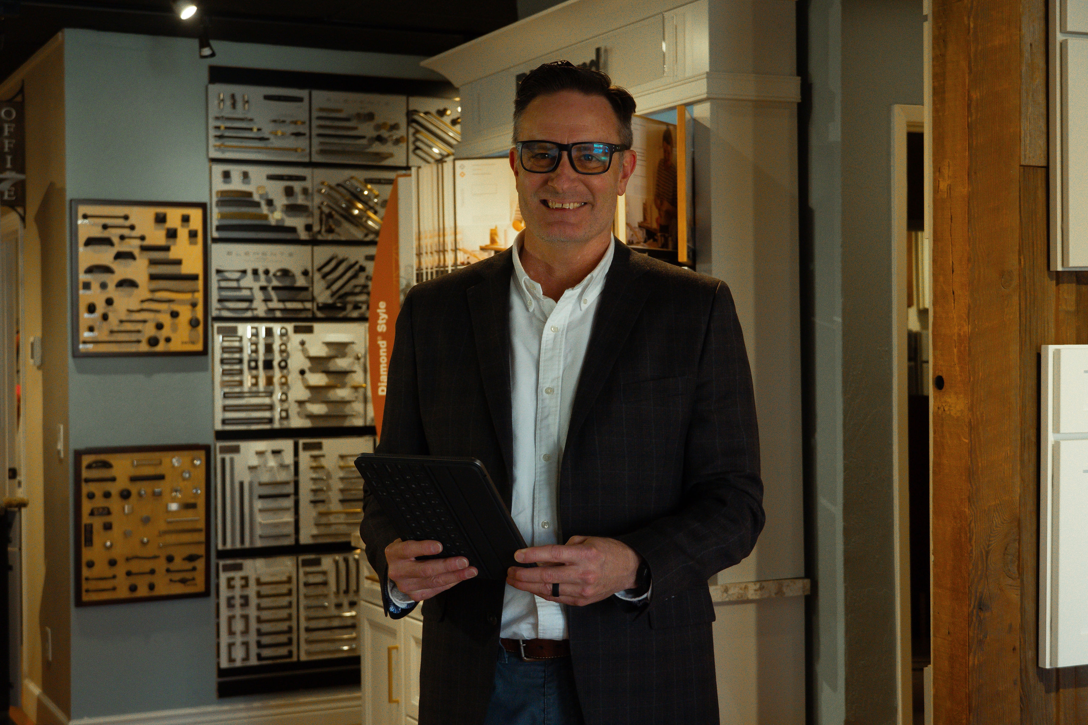 Ken Brown in showroom