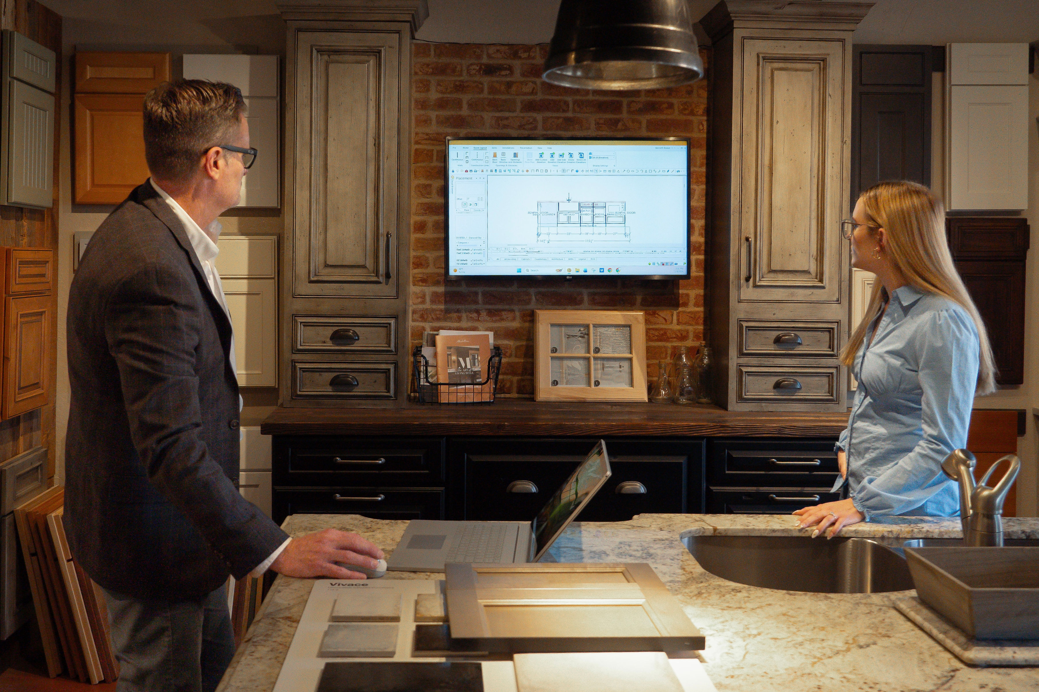 3D design planning in showroom